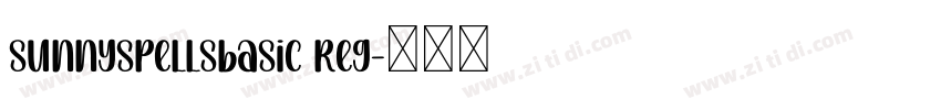 SunnySpellsBasic Reg字体转换